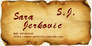Sara Jerković vizit kartica
